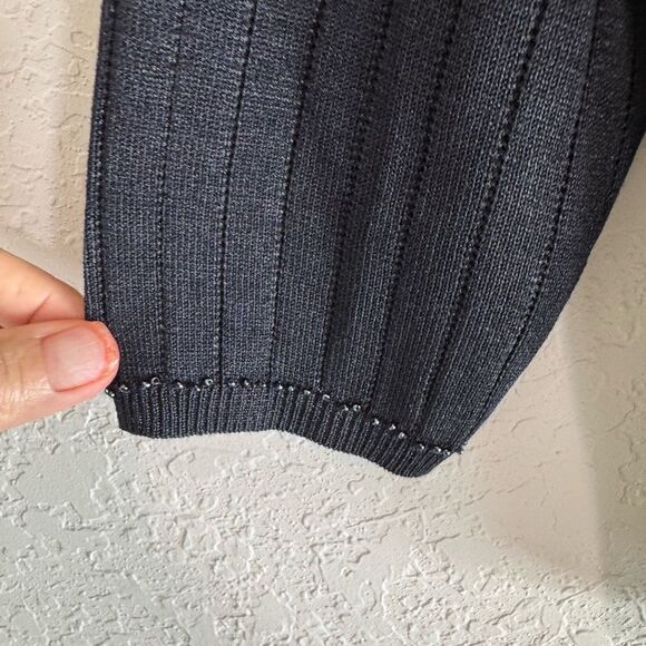 Norton McNaughton Embroidered Silk Tank Cardigan Vtg Size PXL - Picture 9 of 9